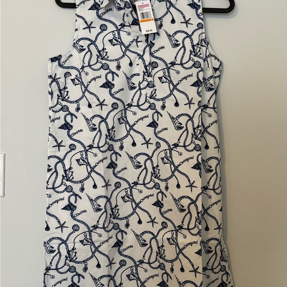 Vineyard Vines Nautical Print Midi Dress